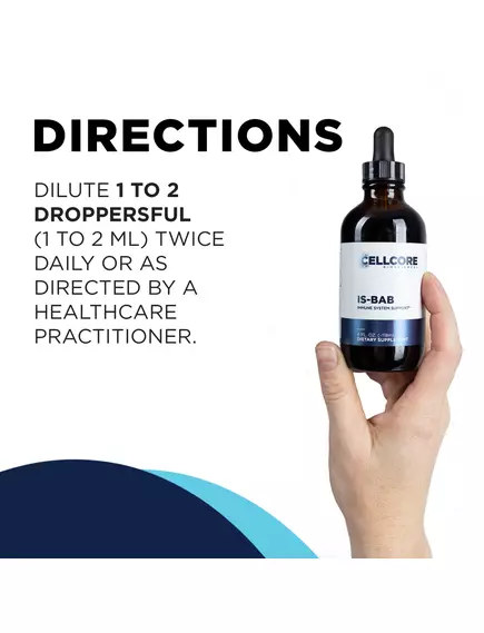 CELLCORE IS-BAB / ПІДТРИМКА ІМУННОЇ СИСТЕМИ ДЛЯ БОРОТЬБИ З ПАТОГЕННОЮ ФЛОРОЮ 120 МЛ, фото 3 від магазину біодобавок nutrido.shop