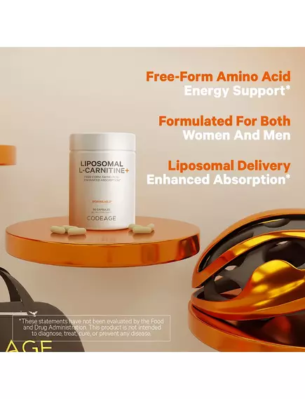 CODEAGE LIPOSOMAL L-CARNITINE / ЛІПОСОМАЛЬНИЙ L-КАРНІТИН 90 КАПСУЛ, фото 4 від магазину біодобавок nutrido.shop