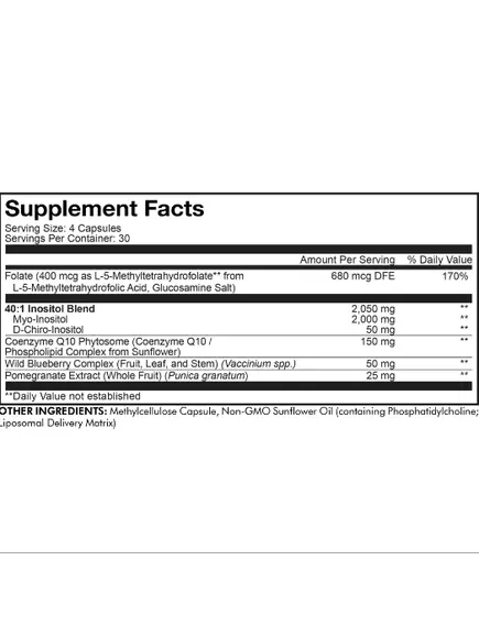 CodeAge Liposomal Ovarian Inositol / Ліпосомальний інозитол здоров'я яєчників 120 капсул, фото 2 від магазину біодобавок nutrido.shop