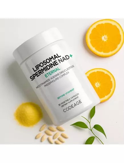 CodeAge Liposomal Spermidine NAD+ / Ліпосомальний спермідин 500 мг NAD+ 30 капсул, фото 4 від магазину біодобавок nutrido.shop