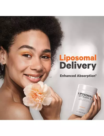 CodeAge Liposomal Vitamin E / Ліпосомальний вітамін Е на основі соняшникововї олії 90 капсул, фото 7 від магазину біодобавок nutrido.shop