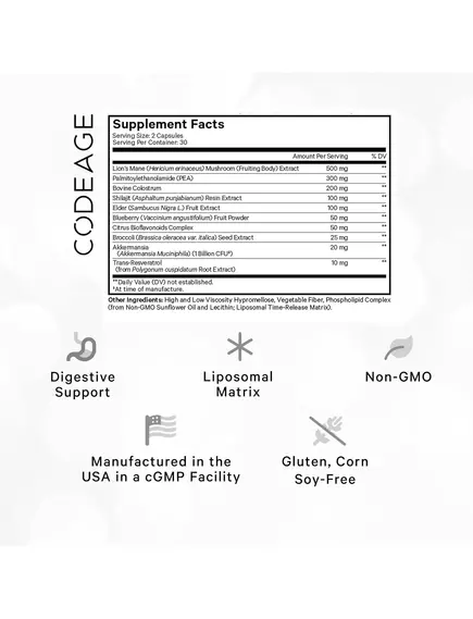 CodeAge GLP-Harmony Companion+ / GLP гармонія підтримки метаболізму 60 капсул, фото 2 від магазину біодобавок nutrido.shop