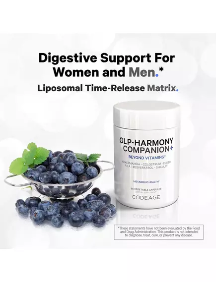 CodeAge GLP-Harmony Companion+ / GLP гармонія підтримки метаболізму 60 капсул, фото 6 від магазину біодобавок nutrido.shop