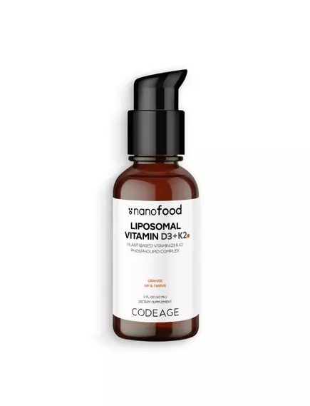 CODEAGE LIPOSOMAL VITAMIN D3+K2 / ЛІПОСОМАЛЬНІ ВІТАМІНИ Д3 + К2 ВЕГАН 59,2 МЛ від магазину біодобавок nutrido.shop