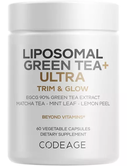 CodeAge Liposomal Green Tea+ Ultra / Ліпосомальний зелений чай Плюс Ультра 60 капсул в магазине биодобавок nutrido.shop