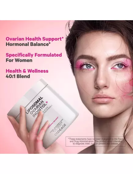 CODEAGE LIPOSOMAL OVARIAN INOSITOL / ЛІПОСОМАЛЬНИЙ ІНОЗИТОЛ ЗДОРОВ'Я ЯЄЧНИКІВ 148,2 Г, фото 4 від магазину біодобавок nutrido.shop
