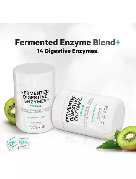 CodeAge Fermented Digestive Enzymes / Ферментированные пищеварительные энзимы 90 капсул, фото 4 в магазине биодобавок nutrido.shop