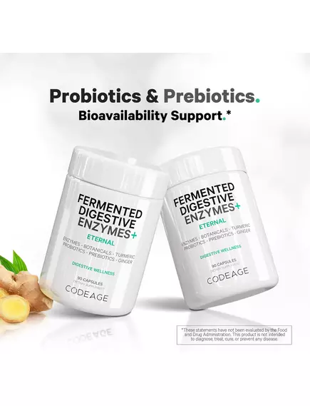 CodeAge Fermented Digestive Enzymes / Ферментированные пищеварительные энзимы 90 капсул, фото 5 в магазине биодобавок nutrido.shop
