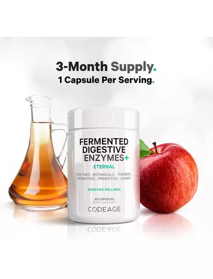 CodeAge Fermented Digestive Enzymes / Ферментированные пищеварительные энзимы 90 капсул, фото 7 в магазине биодобавок nutrido.shop