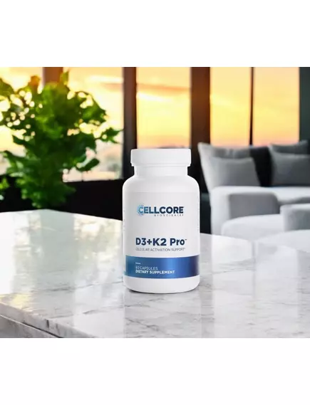 CellCore D3+K2 Pro / Вітаміни Д3 5000 МО + K2 180 мкг Підтримка кісток, серця та імунітету 60 капсул, фото 6 в магазине биодобавок nutrido.shop