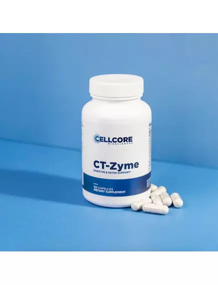 CellCore CT-Zyme / Смесь 11 пищеварительных ферментов 120 капсул, фото 3 в магазине биодобавок nutrido.shop