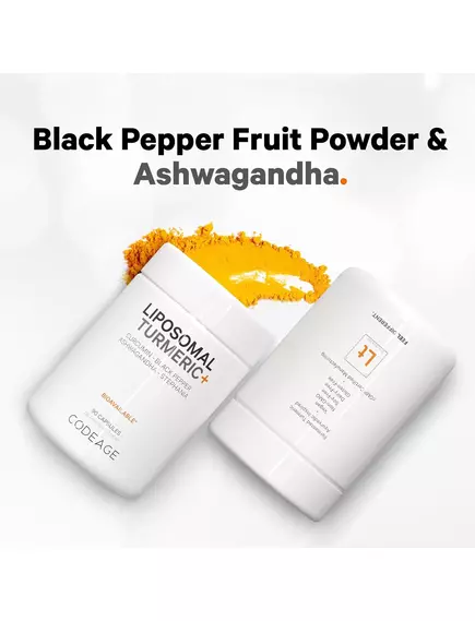 CodeAge Liposomal Fermented Turmeric Curcumin / Липосомальный ферментированный куркумин 90 капсул, фото 3 в магазине биодобавок nutrido.shop