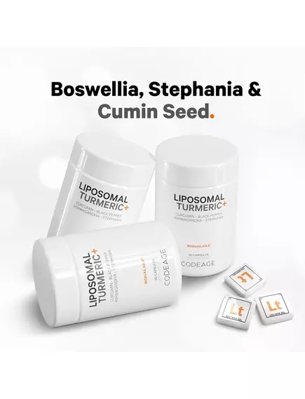 CodeAge Liposomal Fermented Turmeric Curcumin / Липосомальный ферментированный куркумин 90 капсул, фото 5 в магазине биодобавок nutrido.shop