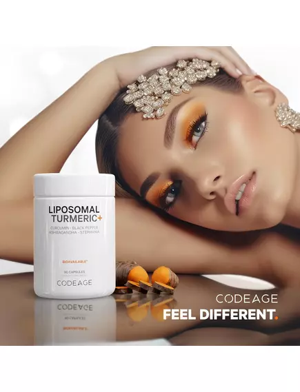 CodeAge Liposomal Fermented Turmeric Curcumin / Липосомальный ферментированный куркумин 90 капсул, фото 7 в магазине биодобавок nutrido.shop