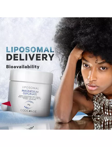 CodeAge Liposomal Magnesium Glycinate / Магний глицинат липосомальный 85,2 гр, фото 4 в магазине биодобавок nutrido.shop