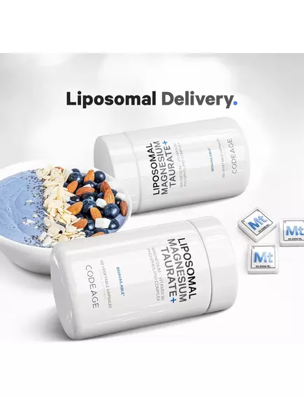 CodeAge Liposomal Magnesium Taurate / Ліпосомальний магній таурат + Вітамін Б6 120 капсул, фото 5 від магазину біодобавок nutrido.shop