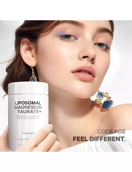 CodeAge Liposomal Magnesium Taurate / Ліпосомальний магній таурат + Вітамін Б6 120 капсул, фото 6 від магазину біодобавок nutrido.shop