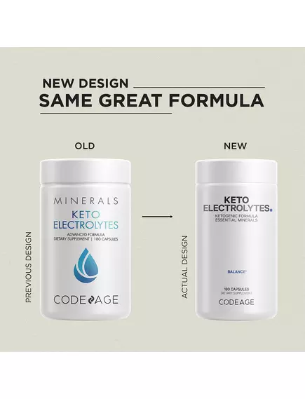 CODEAGE KETO ELECTROLYTES / КЕТО ЕЛЕКТРОЛІТИ БЕЗ ЦУКРУ ТА ВУГЛЕВОДІВ 180 КАПСУЛ, фото 2 від магазину біодобавок nutrido.shop