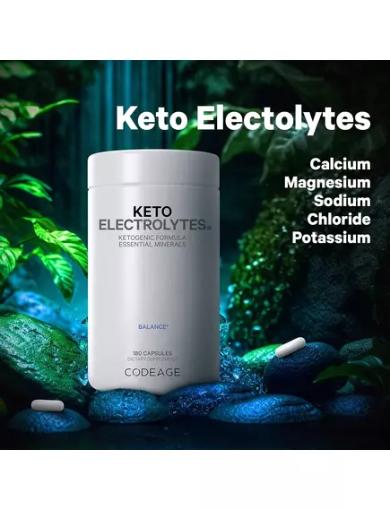 CODEAGE KETO ELECTROLYTES / КЕТО ЕЛЕКТРОЛІТИ БЕЗ ЦУКРУ ТА ВУГЛЕВОДІВ 180 КАПСУЛ, фото 4 від магазину біодобавок nutrido.shop