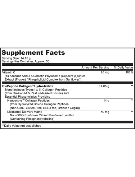 CODEAGE LIPOSOMAL COLLAGEN PEPTIDES+ / ЛІПОСОМАЛЬНІ ПЕПТИДИ КОЛАГЕНУ ТИПУ I ТА III 424,5 Г, фото 2 від магазину біодобавок nutrido.shop