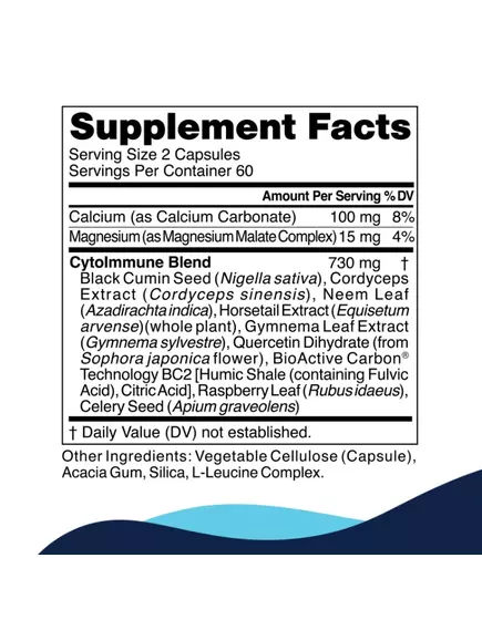 CellCore CytoImmune / Цитоімун підтримка здорової имунної та запальної відповіді 120 капсул, фото 2 в магазине биодобавок nutrido.shop