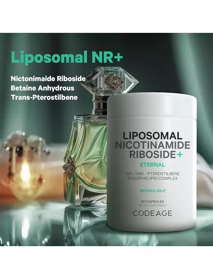 CodeAge Liposomal Nicotinamide Riboside+ / Ліпосомальний нікотинамід рибозид 60 капсул, фото 3 від магазину біодобавок nutrido.shop