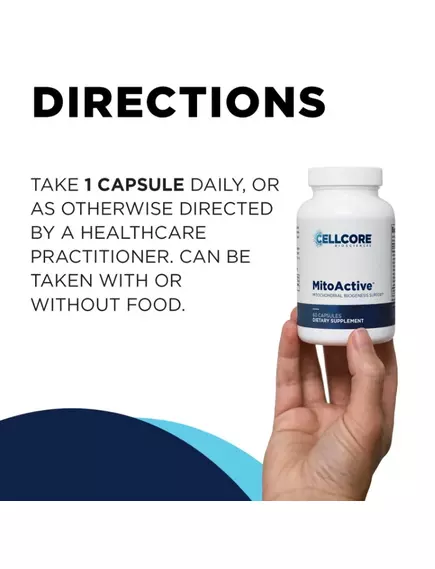 CellCore MitoActive / Підтримка мітохондрій і вироблення енергії 60 капсул, фото 5 від магазину біодобавок nutrido.shop