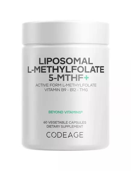 CodeAge Liposomal L-Methylfolate 5-MTHF+ / Ліпосомальний L-метилфолат 5-MTHF 60 капсул від магазину біодобавок nutrido.shop