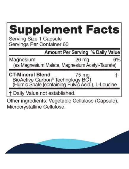 CELLCORE CT-MINERALS / ФУЛЬВОВІ МІНЕРАЛИ ТА АМІНОКИСЛОТИ ДЛЯ ПІДТРИМКИ ДЕТОКСИКАЦІЇ 60 КАПСУЛ, фото 4 від магазину біодобавок nutrido.shop