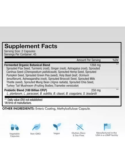 CODEAGE SBO PROBIOTIC + 100 BILLION CFUS / ГРУНТОВІ ПРОБІОТИКИ 100 МЛРД КУО 90 КАПСУЛ, фото 2 від магазину біодобавок nutrido.shop