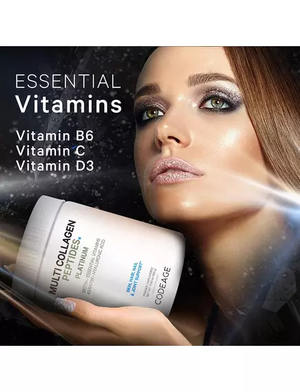 CodeAge Multi Collagen Peptides Powder Platinum / Пептиды коллагена обогащенные витаминами 326 г, фото 4 в магазине биодобавок nutrido.shop