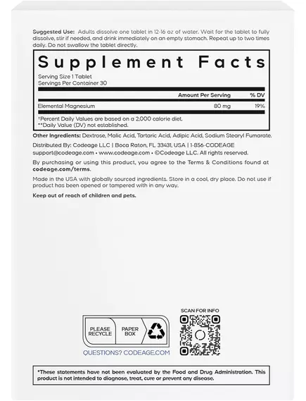 CodeAge Molecular Hydrogen / Шипучі таблетки з молекулярним воднем підтримка гідратації 30 шт., фото 2 від магазину біодобавок nutrido.shop