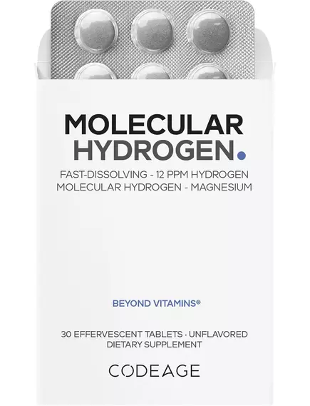 CodeAge Molecular Hydrogen / Шипучі таблетки з молекулярним воднем підтримка гідратації 30 шт., фото 3 від магазину біодобавок nutrido.shop