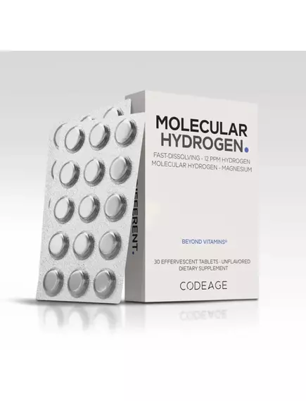 CodeAge Molecular Hydrogen / Шипучі таблетки з молекулярним воднем підтримка гідратації 30 шт., фото 4 від магазину біодобавок nutrido.shop