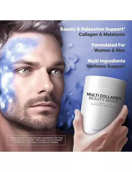 CodeAge Multi Collagen Beauty Night / Коллаген с мелатонином для приема на ночь 150 капсул, фото 4 в магазине биодобавок nutrido.shop