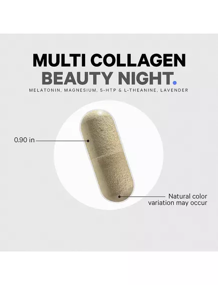 CodeAge Multi Collagen Beauty Night / Коллаген с мелатонином для приема на ночь 150 капсул, фото 8 в магазине биодобавок nutrido.shop