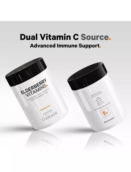 CodeAge Organic Black Elderberry Vitamins / Органическая черная бузина 90 капсул, фото 5 в магазине биодобавок nutrido.shop