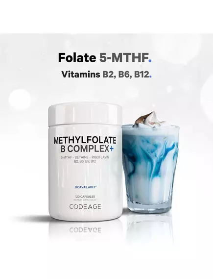 CODEAGE METHYLFOLATE B COMPLEX / МЕТИЛФОЛАТ Б КОМПЛЕКС З 5-MTHF120 КАПСУЛ, фото 5 від магазину біодобавок nutrido.shop