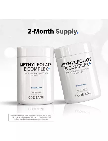 CODEAGE METHYLFOLATE B COMPLEX / МЕТИЛФОЛАТ Б КОМПЛЕКС З 5-MTHF120 КАПСУЛ, фото 6 від магазину біодобавок nutrido.shop