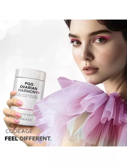 CodeAge PQQ Ovarian Harmony / Ліпосомальний комплекс з інозитолом для жіночого здоров'я 120 капсул 120 капсул, фото 7 від магазину біодобавок nutrido.shop