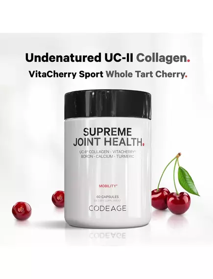 CODEAGE SUPREME JOINT HEALTH / КОМПЛЕКС ДЛЯ ЗДОРОВ'Я СУГЛОБІВ ІЗ КОЛАГЕНОМ 60 КАПСУЛ, фото 5 від магазину біодобавок nutrido.shop