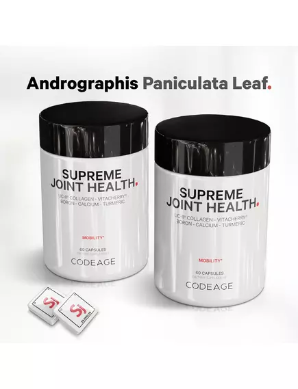 CODEAGE SUPREME JOINT HEALTH / КОМПЛЕКС ДЛЯ ЗДОРОВ'Я СУГЛОБІВ ІЗ КОЛАГЕНОМ 60 КАПСУЛ, фото 7 від магазину біодобавок nutrido.shop