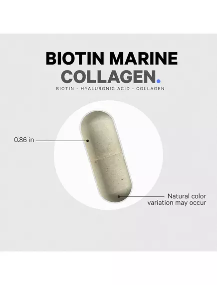 CodeAge Wild Caught Biotin Marine Collagen Peptides / Морской коллаген с биотином 120 капсул, фото 4 в магазине биодобавок nutrido.shop
