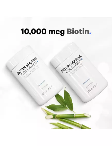CodeAge Wild Caught Biotin Marine Collagen Peptides / Морской коллаген с биотином 120 капсул, фото 6 в магазине биодобавок nutrido.shop
