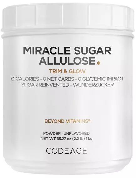 CodeAge Miracle Sugar Allulose / Алюлоза натуральний замінник цукру 1 кг в магазине биодобавок nutrido.shop