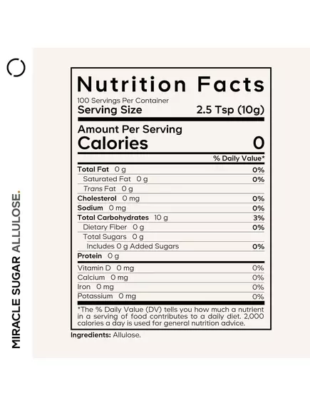 CodeAge Miracle Sugar Allulose / Алюлоза натуральний замінник цукру 1 кг, фото 2 в магазине биодобавок nutrido.shop