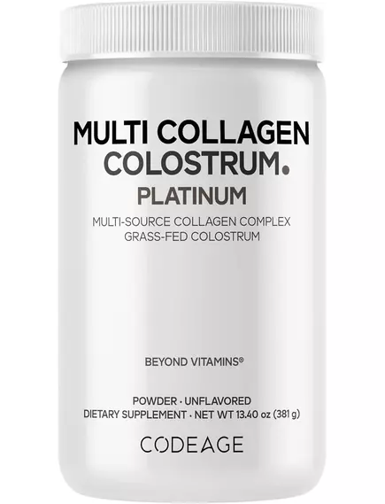 CodeAge Multi Collagen Colostrum Platinum / Мультиколаген із молозивом і коферментами 381 г від магазину біодобавок nutrido.shop