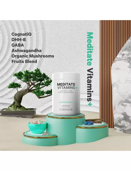 CodeAge Meditate / Формула для преодоления ежедневного стресса 60 капсул, фото 3 в магазине биодобавок nutrido.shop