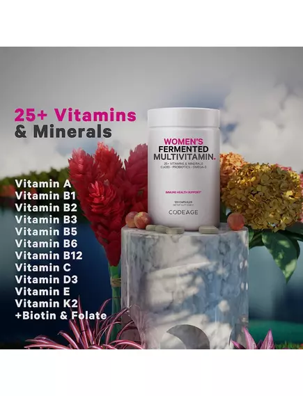 CODEAGE WOMEN’S DAILY MULTIVITAMIN / ЩОДЕННІ ФЕРМЕНТОВАНІ МУЛЬТИВІТАМІНИ ДЛЯ ЖІНОК 120 КАПС, фото 4 в магазині біодобавок nutrido.shop CODEAGE WOMEN’S DAILY MULTIVITAMIN / ЩОДЕННІ ФЕРМЕНТОВАНІ МУЛЬТИВІТАМІНИ ДЛЯ ЖІНОК 120 КАПС, фото 4 від магазину біодобавок nutrido.shop