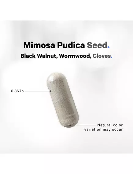 CodeAge Mimosa Pudica Seed / Насіння мімози Антипаразитарний комплекс 120 капсул, фото 9 від магазину біодобавок nutrido.shop